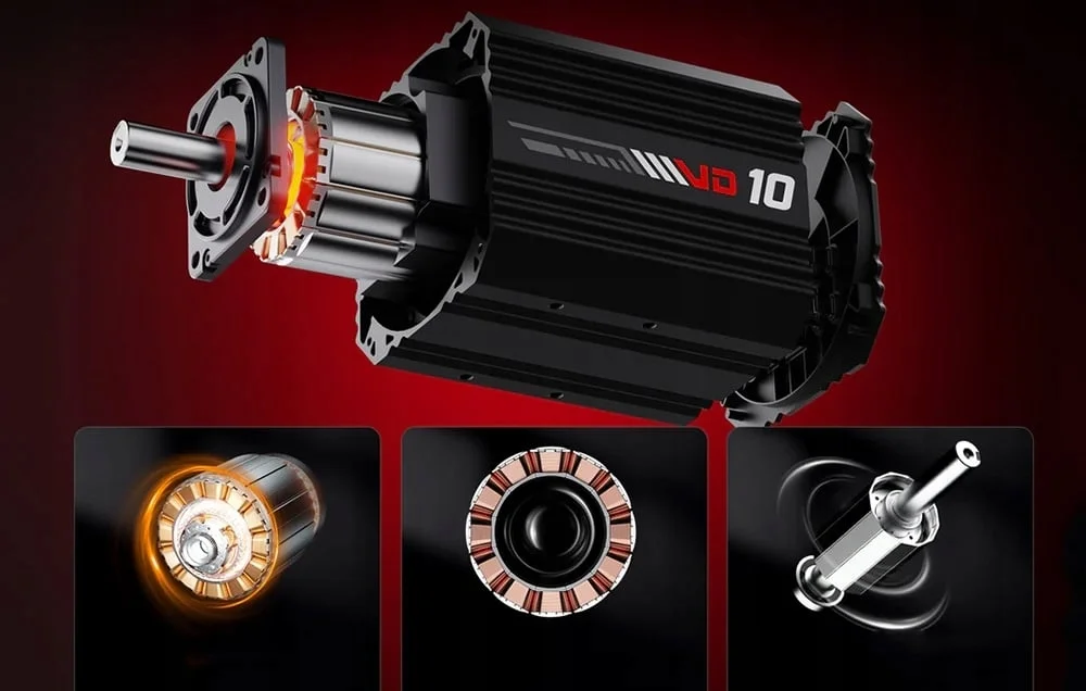(środek) Moc Direct Drive 10 Nm i natychmiastowa kontrola